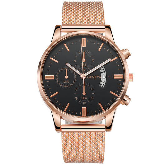 Reloj Hombre Tres Subdiales Seis Agujas Calendario Cuarzo Casual Ejecutivo - Image 11
