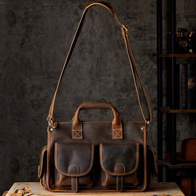 Bolso de Cuero para Hombre Estilo Cartero con Personalidad - Image 2