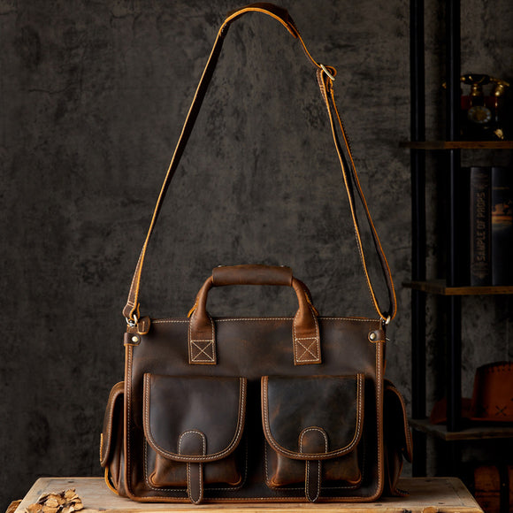 Bolso de Cuero para Hombre Estilo Cartero con Personalidad