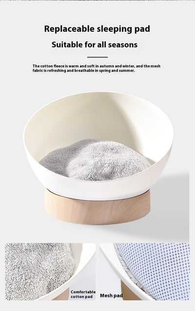 Cama Gato Abierta con Base Diseño Madera Plástica - Image 13