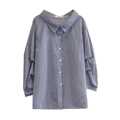 Camisa Cuadros Manga Tres Cuartos Lantern - Image 10