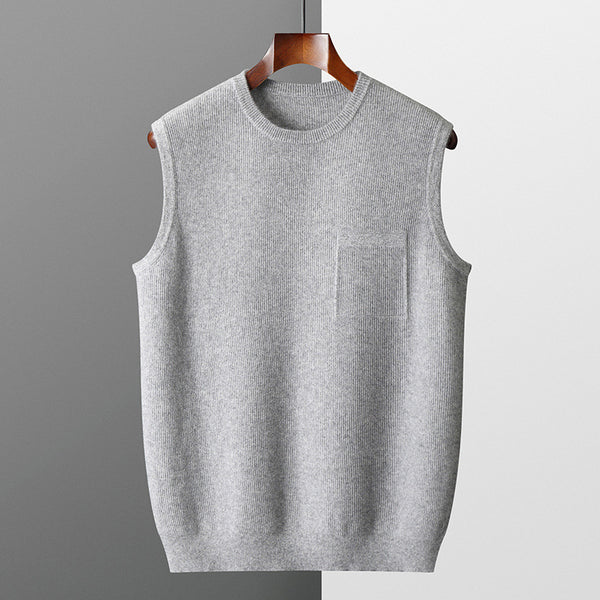Chaleco Pullover Jacquard para Hombre - Tejido Ejecutivo Premium