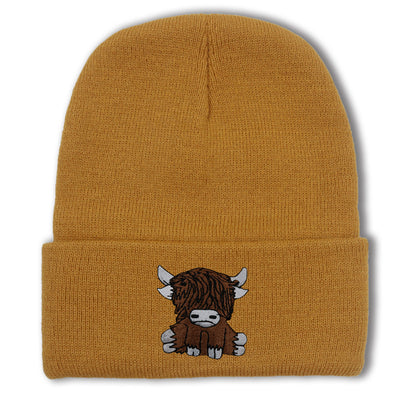 Gorro de Lana Tejido con Diseño de Yak Peludo - Abrigo Otoño e Invierno - Image 16