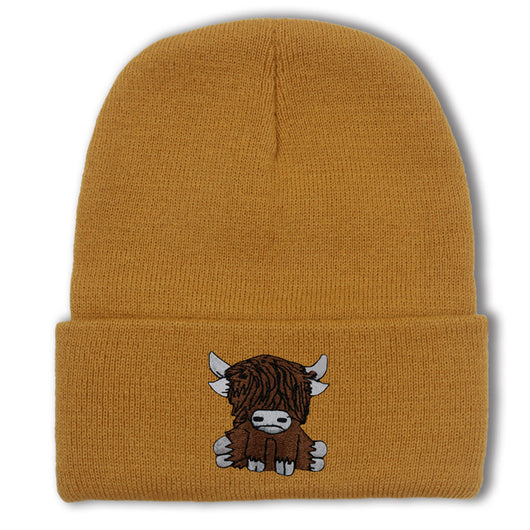 Gorro de Lana Tejido con Diseño de Yak Peludo - Abrigo Otoño e Invierno - Image 16