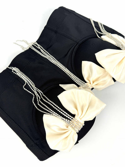 Corsé Elegante de Otoño e Invierno con Moño Negro Doble - Image 31