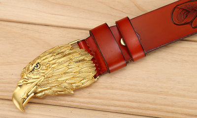 Cinturón de Cuero Genuino con Hebilla Águila - Estilo Casual Premium - Image 11