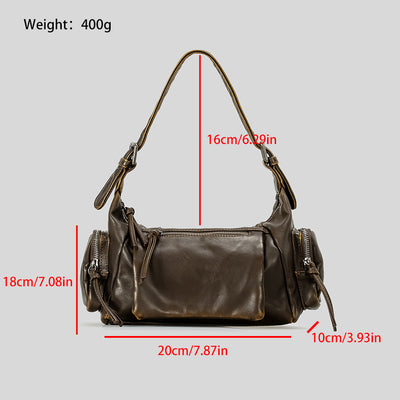 Bolso Mensajero Y2K Punk con Detalles Desgastados - Estilo Francés - Image 3