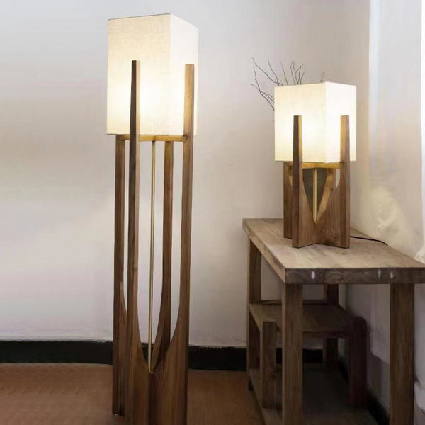 Lámpara de Mesa Decorativa de Madera para Dormitorio
