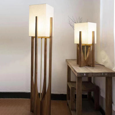 Lámpara de Mesa Decorativa de Madera para Dormitorio