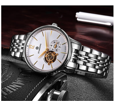 Reloj Mecánico Automático Profesional Hueco Tres Agujas Resistente al Agua para Hombre - Image 6