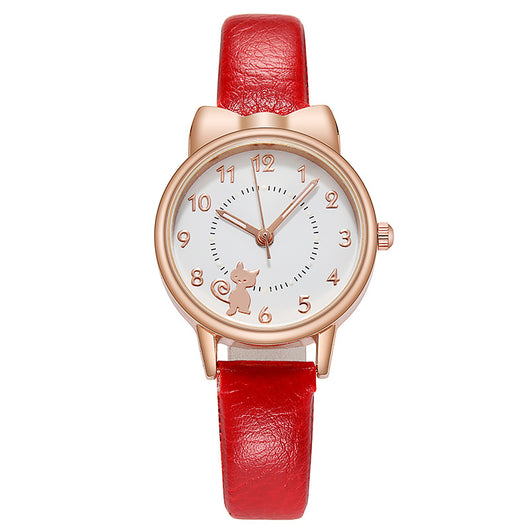 Reloj de Gato Kawaii Luminoso para Estudiantes - Diseño Viral con Correa de Malla - Image 19