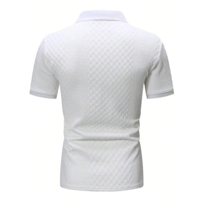 Polo Casual de Manga Corta con Textura Jacquard para Hombre - Image 7