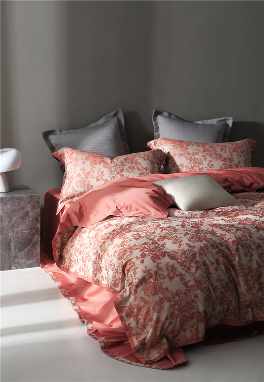 Juego de Cama Jacquard Algodón Puro Estilo Retro Americano 4 Piezas - Image 39