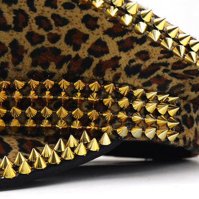 Gorra de Leopardo con Remaches Punk Hip Hop Estilo Urbano - Image 6