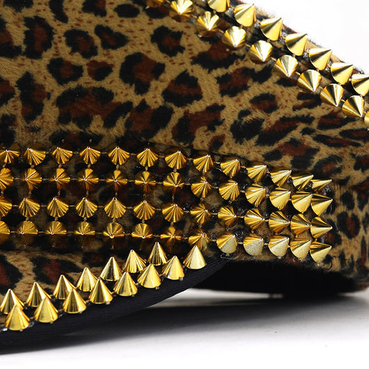 Gorra de Leopardo con Remaches Punk Hip Hop Estilo Urbano - Image 6
