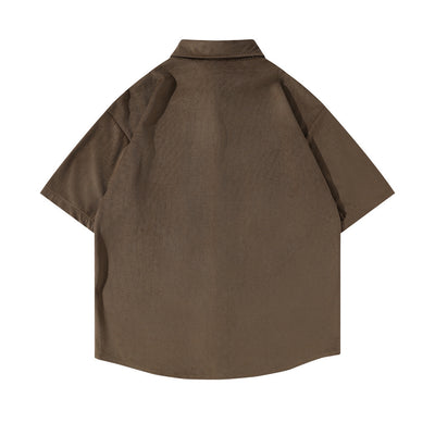Camisa Suelta de Bolsillos y Color Sólido para Hombre - Image 21
