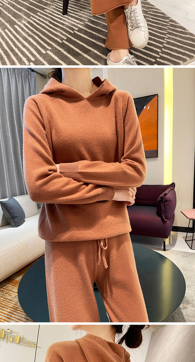 Conjunto Holgado de Punto: Sudadera con Capucha y Pantalón Ancho - Image 12