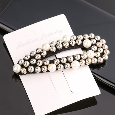 Broche de Cabello Perla Gota con Remaches - Versátil y Elegante - Image 16