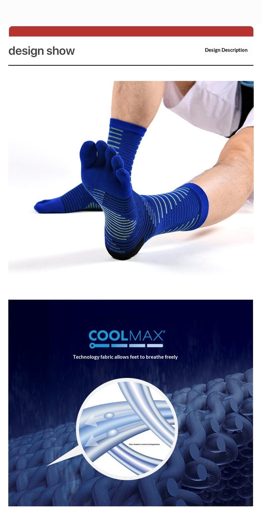 Calcetines Deportivos Five-Finger Antideslizantes para Maratón - Image 13