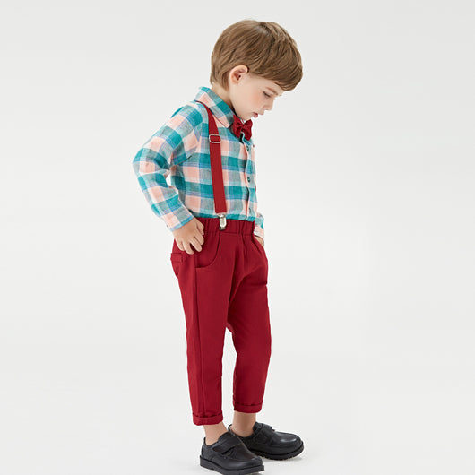 Babero Infantil Cuadrille Bicolor con Cierre Ajustable - Image 3