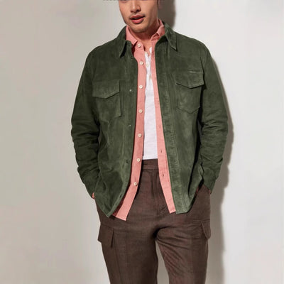 Chaqueta Noah de Gamuza para Hombre - Abrigo Elegante y Versátil - Image 4