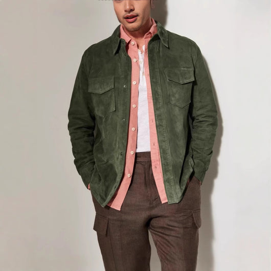 Chaqueta Noah de Gamuza para Hombre - Abrigo Elegante y Versátil - Image 4