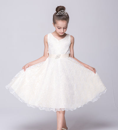Vestido de Encaje Elegante para Niñas - Estilo Europeo y Americano - Image 7