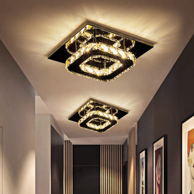 Lámpara de Techo LED Minimalista con Cristal