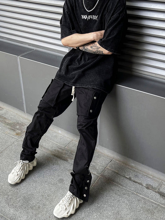 Pantalones Cargo con Cintura Ajustable y Bolsillos Laterales - Image 2