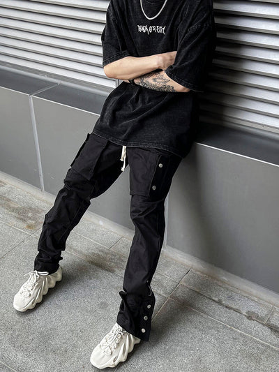 Pantalones Cargo con Cintura Ajustable y Bolsillos Laterales - Image 2
