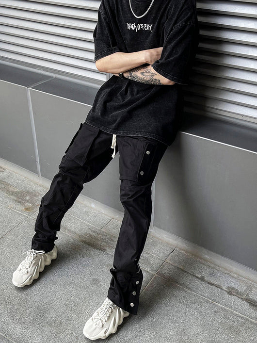 Pantalones Cargo con Cintura Ajustable y Bolsillos Laterales - Image 2