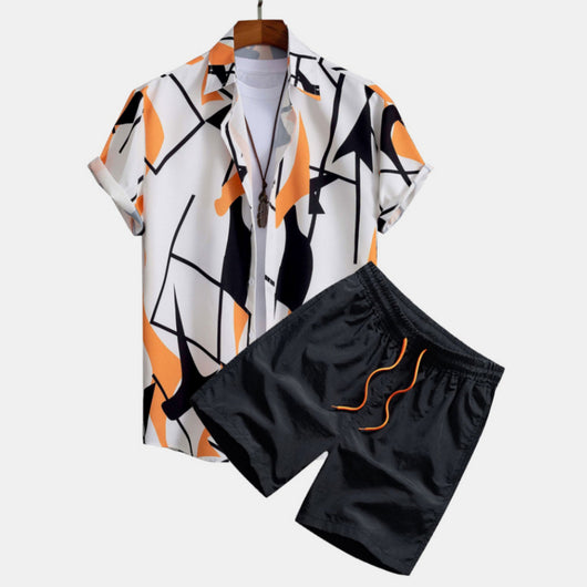 Camisa Hawaiana Casual con Impresión 3D Digital - Manga Corta