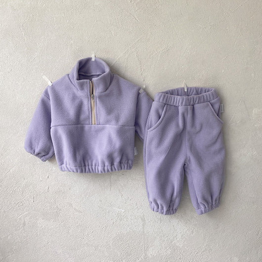 Traje Deportivo Infantil de Cuello Alto Reversible en Terciopelo - Image 4