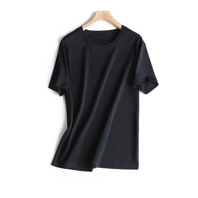 Blusa de Algodón Suelta Cuello Redondo Color Liso para Mujer - Image 21