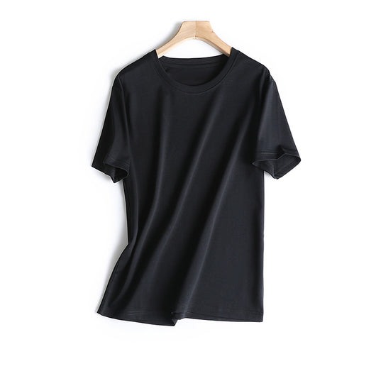 Blusa de Algodón Suelta Cuello Redondo Color Liso para Mujer - Image 21