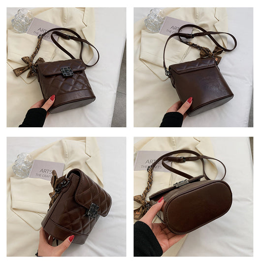 Bolso Bucket Retro con Textura Occidental para Mujer - Image 8