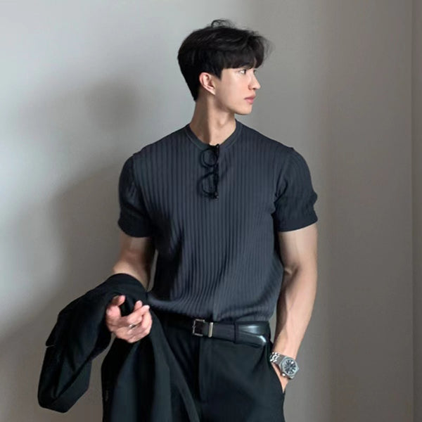 Sudadera Camiseta Hombre Estilo Coreano Manga Corta Ajuste Holgado