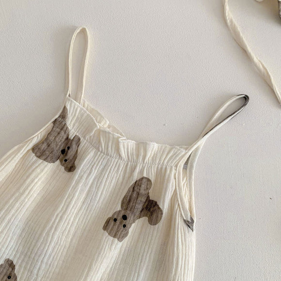Pijama Enterizo Infantil con Diseño de Osito Adorable
