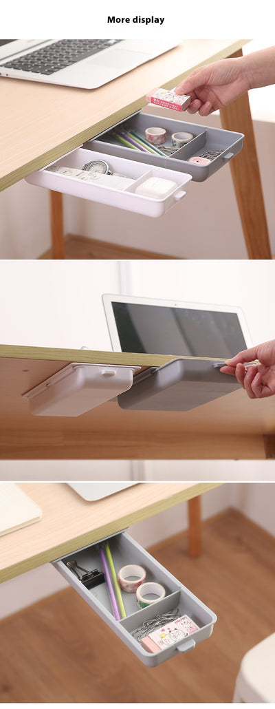 Cajón Organizador Adhesivo Oculto para Bajo Escritorio - Image 14