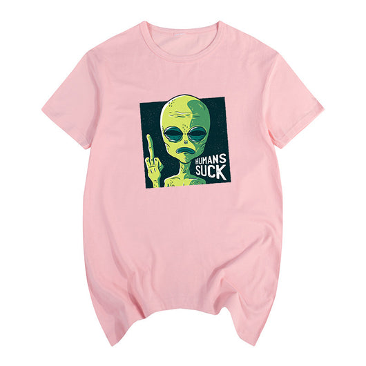 Camiseta Unisex de Manga Corta con Diseño de Caricatura Satírica - Image 9