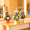 Árbol Navideño Miniatura PVC con Luces LED para Escritorio