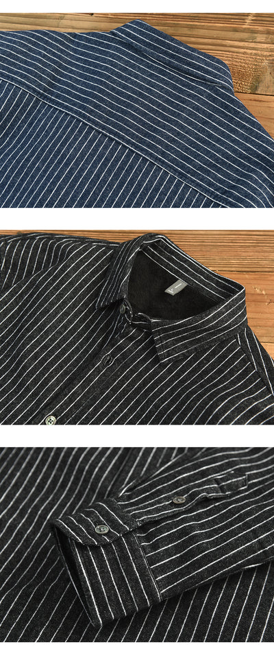 Chaqueta Camisa de Forro Polar Rayada para Hombre - Image 16