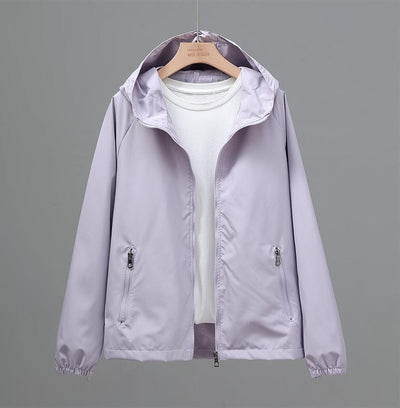 Chaqueta Hoodie Suelta Cropped Talla Grande Mujer - Ligera y Casual - Image 12