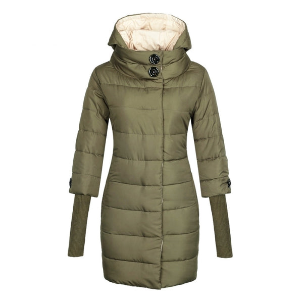Abrigo Parka Largo con Capucha para Mujer - Tallas Grandes Invierno