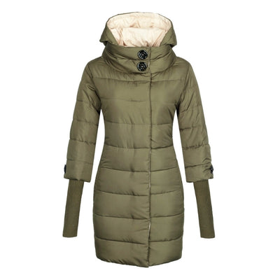 Abrigo Parka Largo con Capucha para Mujer - Tallas Grandes Invierno