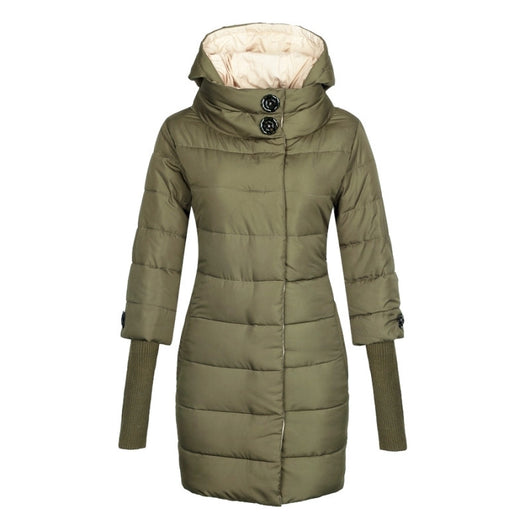 Abrigo Parka Largo con Capucha para Mujer - Tallas Grandes Invierno