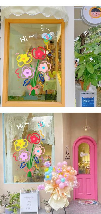 Pegatinas Decorativas de Flores para Ventanas - Adhesivos Estáticos Reutilizables - Image 9