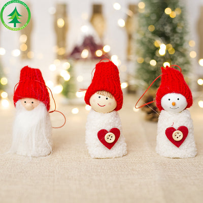 Adorno Navideño Muñeca de Madera con Piña - Colgante Decorativo Mini - Image 3