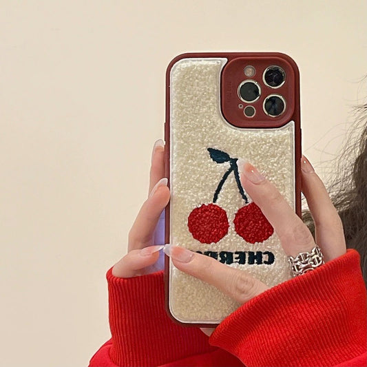 Funda Cereza Adorable con Lente Completo para Teléfono - Image 2
