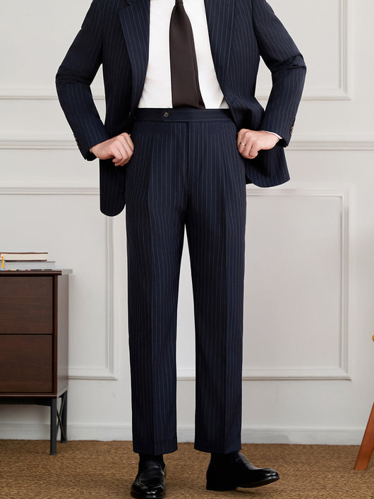 Pantalones Retro Napolitanos de Cintura Alta para Hombre - Image 11